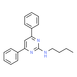 ChemSpider 2D Image | N-Butyl-4,6-diphenyl-2-pyrimidinamine | C20H21N3