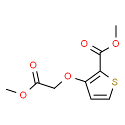 ChemSpider 2D Image | Methyl 3-(2-methoxy-2-oxoethoxy)-2-thiophenecarboxylate | C9H10O5S