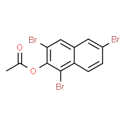 ChemSpider 2D Image | 1,3,6-Tribromo-2-naphthyl acetate | C12H7Br3O2
