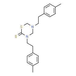 ChemSpider 2D Image | 3,5-di(4-methylphenethyl)-1,3,5-thiadiazinane-2-thione | C21H26N2S2