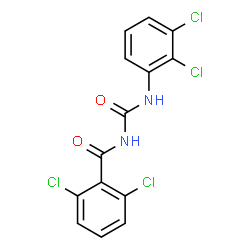 ChemSpider 2D Image | 2,6-Dichloro-N-[(2,3-dichlorophenyl)carbamoyl]benzamide | C14H8Cl4N2O2