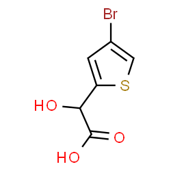 ChemSpider 2D Image | (4-Bromo-2-thienyl)(hydroxy)acetic acid | C6H5BrO3S