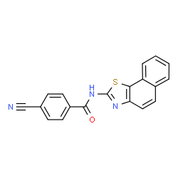 ChemSpider 2D Image | 4-Cyano-N-(naphtho[2,1-d][1,3]thiazol-2-yl)benzamide | C19H11N3OS