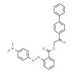 ChemSpider 2D Image | 2-(4-Biphenylyl)-2-oxoethyl 2-{(E)-[4-(dimethylamino)phenyl]diazenyl}benzoate | C29H25N3O3