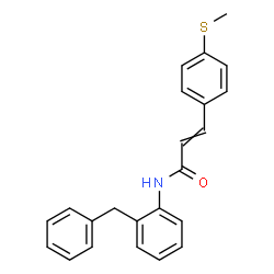 ChemSpider 2D Image | N-(2-Benzylphenyl)-3-[4-(methylsulfanyl)phenyl]acrylamide | C23H21NOS
