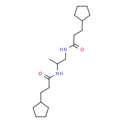 ChemSpider 2D Image | N,N'-1,2-Propanediylbis(3-cyclopentylpropanamide) | C19H34N2O2