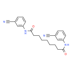 ChemSpider 2D Image | N,N'-Bis(3-cyanophenyl)nonanediamide | C23H24N4O2