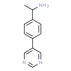 ChemSpider 2D Image | 1-[4-(5-Pyrimidinyl)phenyl]ethanamine | C12H13N3