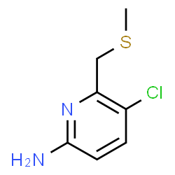 ChemSpider 2D Image | 5-Chloro-6-[(methylsulfanyl)methyl]-2-pyridinamine | C7H9ClN2S