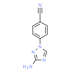ChemSpider 2D Image | 4-(3-Amino-1H-1,2,4-triazol-1-yl)benzonitrile | C9H7N5
