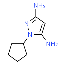 ChemSpider 2D Image | 1-cyclopentylpyrazole-3,5-diamine | C8H14N4