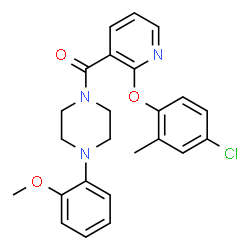 ChemSpider 2D Image | [2-(4-Chloro-2-methylphenoxy)-3-pyridinyl][4-(2-methoxyphenyl)-1-piperazinyl]methanone | C24H24ClN3O3