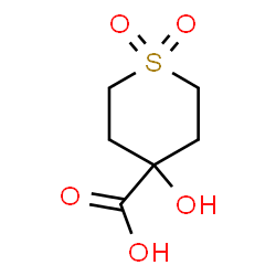 ChemSpider 2D Image | 4-Hydroxytetrahydro-2H-thiopyran-4-carboxylic acid 1,1-dioxide | C6H10O5S