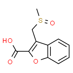 ChemSpider 2D Image | 3-(methanesulfinylmethyl)-1-benzofuran-2-carboxylic acid | C11H10O4S
