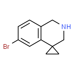 ChemSpider 2D Image | 6'-Bromo-2',3'-dihydro-1'H-spiro[cyclopropane-1,4'-isoquinoline] | C11H12BrN