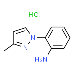 ChemSpider 2D Image | 2-(3-METHYLPYRAZOL-1-YL)ANILINE HYDROCHLORIDE | C10H12ClN3