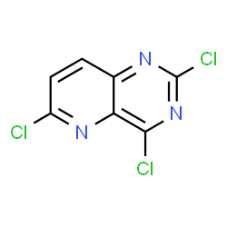 ChemSpider 2D Image | 2,4,6-Trichloropyrido[3,2-d]pyrimidine | C7H2Cl3N3