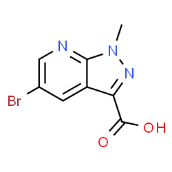 ChemSpider 2D Image | 5-Bromo-1-methyl-1H-pyrazolo[3,4-b]pyridine-3-carboxylic acid | C8H6BrN3O2