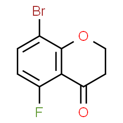 ChemSpider 2D Image | 8-bromo-5-fluorochroman-4-one | C9H6BrFO2