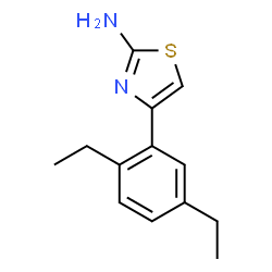 ChemSpider 2D Image | 4-(2,5-Diethylphenyl)-1,3-thiazol-2-amine | C13H16N2S
