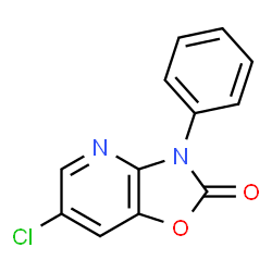 ChemSpider 2D Image | 6-Chloro-3-phenyl[1,3]oxazolo[4,5-b]pyridin-2(3H)-one | C12H7ClN2O2
