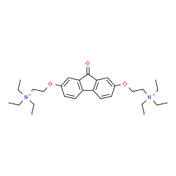 ChemSpider 2D Image | 2,2'-[(9-Oxo-9H-fluorene-2,7-diyl)bis(oxy)]bis(N,N,N-triethylethanaminium) | C29H44N2O3