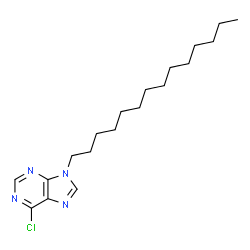 ChemSpider 2D Image | 6-Chloro-9-tetradecyl-9H-purine | C19H31ClN4