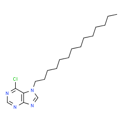 ChemSpider 2D Image | 6-Chloro-7-tetradecyl-7H-purine | C19H31ClN4