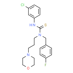 ChemSpider 2D Image | 3-(3-Chlorophenyl)-1-(4-fluorobenzyl)-1-[3-(4-morpholinyl)propyl]thiourea | C21H25ClFN3OS