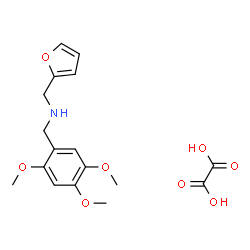 ChemSpider 2D Image | 1-(2-Furyl)-N-(2,4,5-trimethoxybenzyl)methanamine ethanedioate (1:1) | C17H21NO8