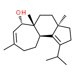 ChemSpider 2D Image | (3aR,5aR,6S,10aR)-1-Isopropyl-3a,5a,8-trimethyl-2,3,3a,4,5,5a,6,9,10,10a-decahydrocyclohepta[e]inden-6-ol | C20H32O