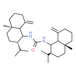 ChemSpider 2D Image | 1,3-Bis[(2S,4aR)-2-isopropyl-4a-methyl-8-methylenedecahydro-1-naphthalenyl]urea | C31H52N2O