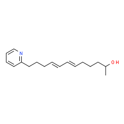 ChemSpider 2D Image | (6E,8E)-12-(2-Pyridinyl)-6,8-dodecadien-2-ol | C17H25NO