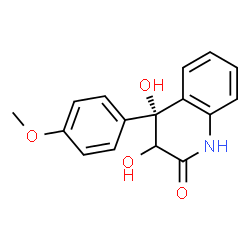 ChemSpider 2D Image | (4R)-3,4-Dihydroxy-4-(4-methoxyphenyl)-3,4-dihydro-2(1H)-quinolinone | C16H15NO4