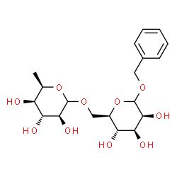 ChemSpider 2D Image | Benzyl 6-O-(6-deoxy-D-idopyranosyl)-D-mannopyranoside | C19H28O10