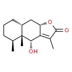 ChemSpider 2D Image | (4R,4aR,5S,8aR,9aS)-4-Hydroxy-3,4a,5-trimethyl-4a,5,6,7,8,8a,9,9a-octahydronaphtho[2,3-b]furan-2(4H)-one | C15H22O3