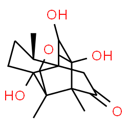 ChemSpider 2D Image | (2S)-5,9,13-Trihydroxy-2,6,10-trimethyl-8-oxatetracyclo[7.3.1.0~1,5~.0~6,10~]tridecan-11-one | C15H22O5