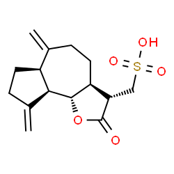 ChemSpider 2D Image | [(3S,3aS,6aR,9aR,9bS)-6,9-Bis(methylene)-2-oxododecahydroazuleno[4,5-b]furan-3-yl]methanesulfonic acid | C15H20O5S