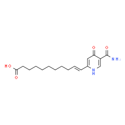 ChemSpider 2D Image | (10E)-11-(5-Carbamoyl-4-oxo-1,4-dihydro-2-pyridinyl)-10-undecenoic acid | C17H24N2O4