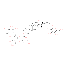 ChemSpider 2D Image | (3beta,5beta,8xi,9beta,10alpha,16alpha,17xi,22S,24Z)-3-{[D-Glucopyranosyl-(1->2)-D-glucopyranosyl-(1->2)-D-galactopyranosyl]oxy}-16,22-dihydroxy-9,19-cyclolanost-24-en-27-yl (5xi)-D-arabino-hexopyrano
side | C54H90O24