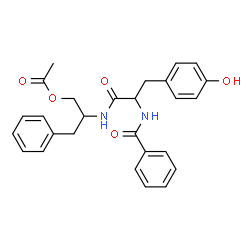 ChemSpider 2D Image | 2-[(N-Benzoyltyrosyl)amino]-3-phenylpropyl acetate | C27H28N2O5