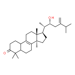 ChemSpider 2D Image | (22R)-22-Hydroxy-10,14-dimethyl-4,9-cyclo-9,10-secoergosta-8,24(28)-dien-1-one | C30H48O2