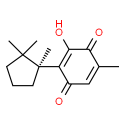 ChemSpider 2D Image | 3-Hydroxy-5-methyl-2-[(1S)-1,2,2-trimethylcyclopentyl]-1,4-benzoquinone | C15H20O3