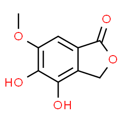 ChemSpider 2D Image | 4,5-Dihydroxy-6-methoxy-2-benzofuran-1(3H)-one | C9H8O5