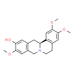 ChemSpider 2D Image | (13aS)-2,3,10-Trimethoxy-5,8,13,13a-tetrahydro-6H-isoquinolino[3,2-a]isoquinolin-11-ol | C20H23NO4