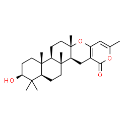 ChemSpider 2D Image | (2S,4aR,4bR,6aS,12aS,12bR,14aR)-2-Hydroxy-1,1,4a,6a,9,12b-hexamethyl-2,3,4,4a,4b,5,6,6a,12,12a,12b,13,14,14a-tetradecahydro-1H,11H-naphtho[2,1-f]pyrano[4,3-b]chromen-11-one | C26H38O4