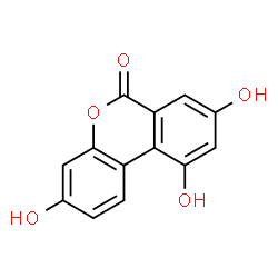 ChemSpider 2D Image | 3,8,10-Trihydroxy-6H-benzo[c]chromen-6-one | C13H8O5