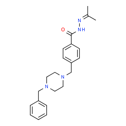 ChemSpider 2D Image | 4-[(4-Benzyl-1-piperazinyl)methyl]-N'-isopropylidenebenzohydrazide | C22H28N4O