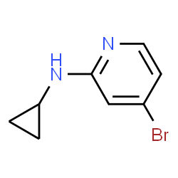ChemSpider 2D Image | 4-Bromo-N-cyclopropyl-2-pyridinamine | C8H9BrN2