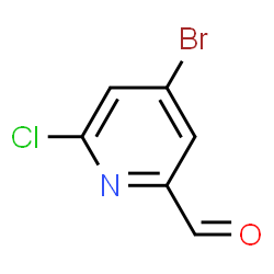 ChemSpider 2D Image | 4-bromo-6-chloropicolinaldehyde | C6H3BrClNO